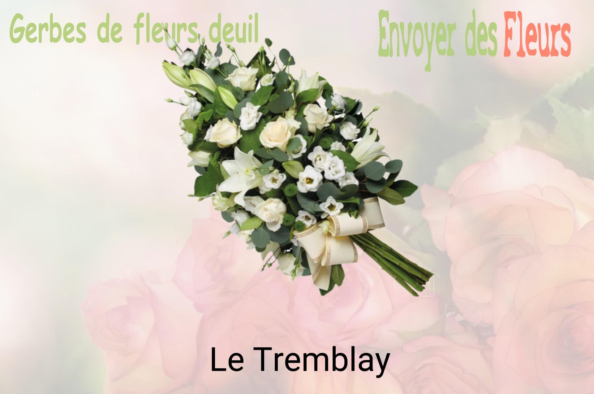 Gerbe de fleurs de deuil livrée à Le Tremblay